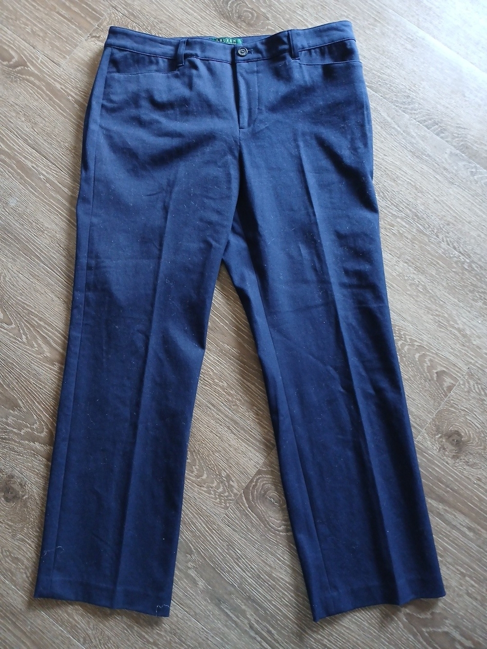 Lauren Ralph Lauren Navy Women's Straight Leg Trousers Adelle